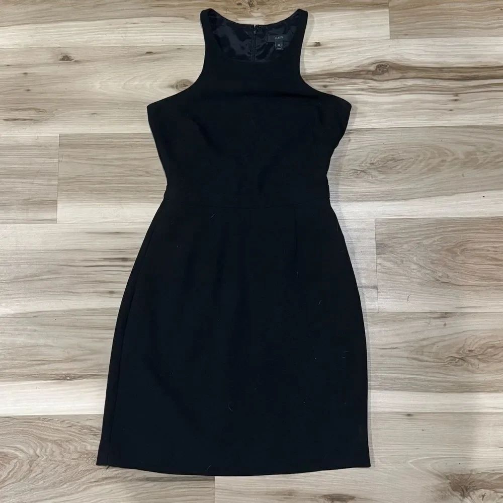 J Crew Cocktail Tank Racerback Lined Little Black Dress Women’s 00